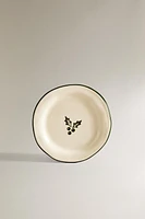 CHRISTMAS HOLLY STONEWARE SIDE PLATE