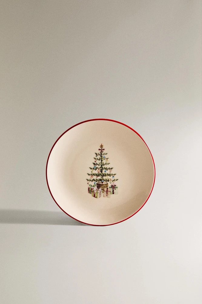 CHRISTMAS SLEIGH PORCELAIN SIDE PLATE