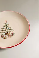 CHRISTMAS SLEIGH PORCELAIN SIDE PLATE