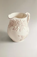 CHRISTMAS PINE CONE EARTHENWARE PITCHER