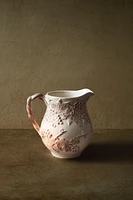 CHRISTMAS PINE CONE EARTHENWARE PITCHER