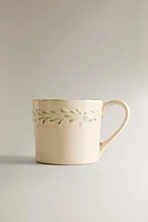 LEAF EARTHENWARE MUG