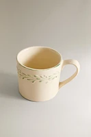 LEAF EARTHENWARE MUG