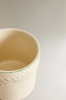 LEAF EARTHENWARE MUG