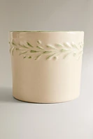 LEAF EARTHENWARE MUG