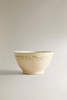 LEAF EARTHENWARE BOWL