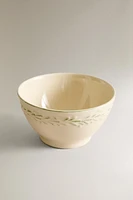 LEAF EARTHENWARE BOWL