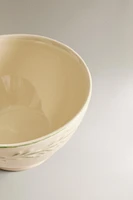 LEAF EARTHENWARE BOWL