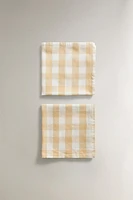 CHECK COTTON NAPKINS (PACK OF 2)