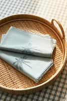 EMBROIDERED PALM TREE NAPKINS (PACK OF 2)