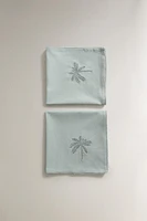 EMBROIDERED PALM TREE NAPKINS (PACK OF 2)