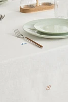 COTTON TABLECLOTH WITH SEA EMBROIDERY