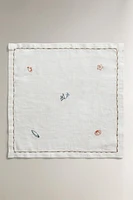 COTTON NAPKINS WITH SEA EMBROIDERY (PACK OF 2)