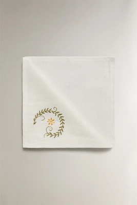 EMBROIDERED LINEN NAPKINS (PACK OF 2)