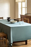 HEMSTITCHED COTTON TABLECLOTH