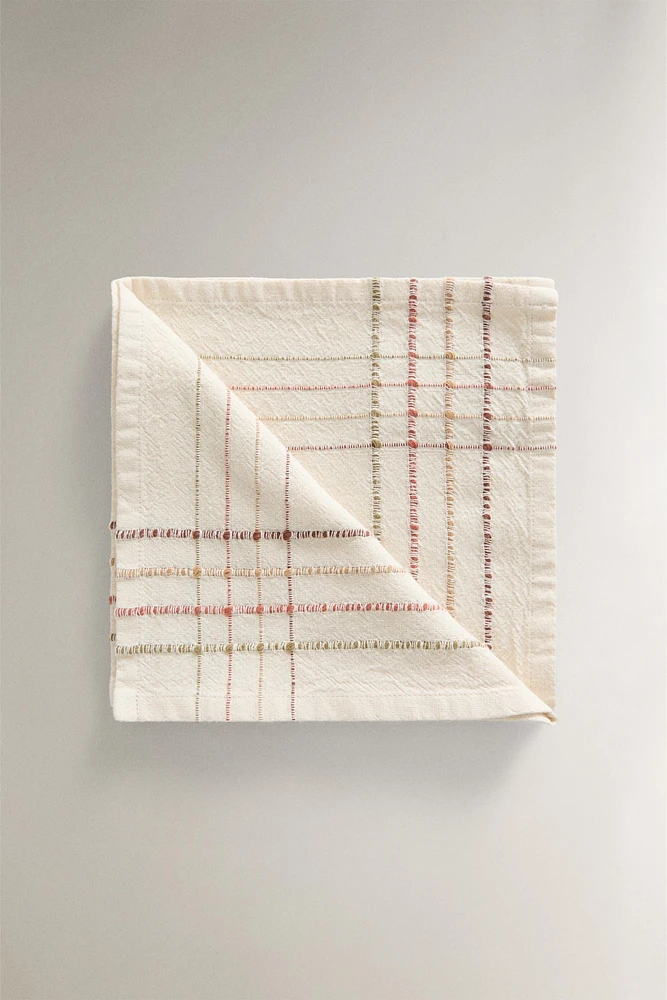 NAPKINS WITH RAISED LINES (PACK OF 2)