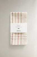 NAPKINS WITH RAISED LINES (PACK OF 2)