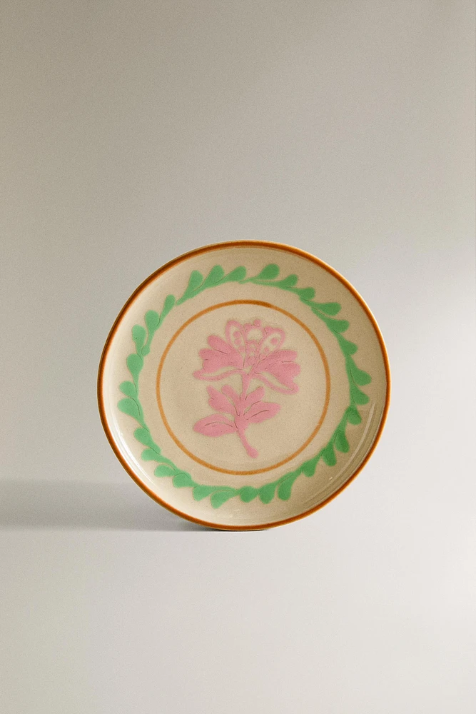 NANUSHKA PAINTED EARTHENWARE DESSERT PLATE