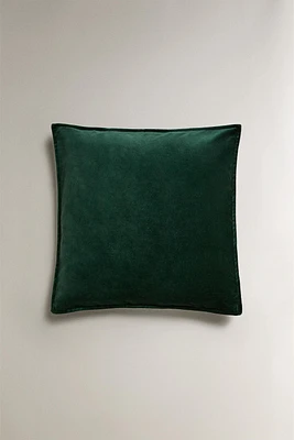 PLAIN CHRISTMAS VELVET THROW PILLOW COVER