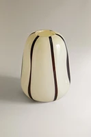 IRREGULAR STRIPED GLASS VASE x COLLAGERIE