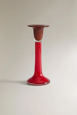 OMBRÉ COLORED GLASS CANDLESTICK x COLLAGERIE