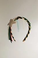 CHILDREN’S CHRISTMAS COSTUME HEADBAND WITH RIBBONS