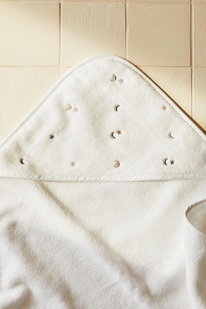 MOON HOODED BABY TOWEL