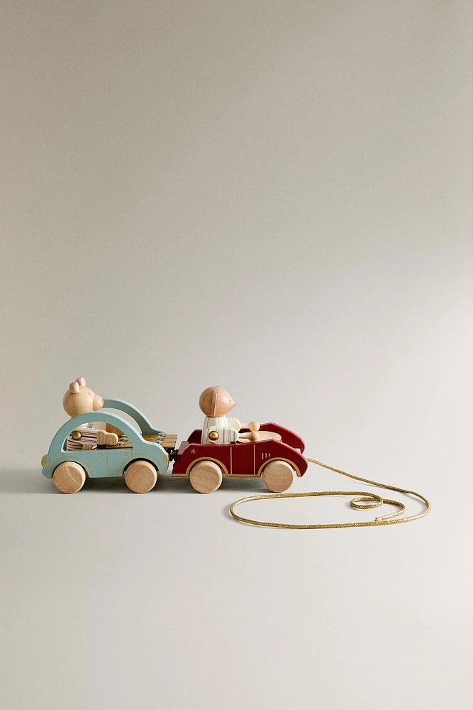 CHILDREN’S CHRISTMAS CART WOODEN MUSICAL TOY