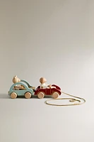 CHILDREN’S CHRISTMAS CART WOODEN MUSICAL TOY