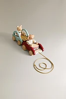 CHILDREN’S CHRISTMAS CART WOODEN MUSICAL TOY