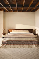 STRIPED JACQUARD COTTON BEDSPREAD x COLLAGERIE