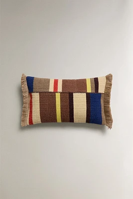 COLOR BLOCK WOOL THROW PILLOW COVER x COLLAGERIE