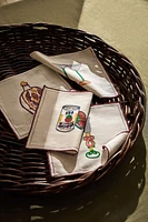 SET OF EMBROIDERED COTTON NAPKINS (SET OF 4)