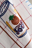 EMBROIDERED COTTON KITCHEN TOWEL