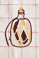 EMBROIDERED COTTON KITCHEN TOWEL