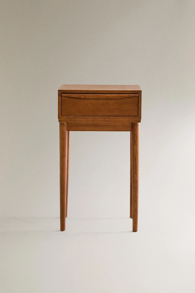 ASH WOOD NIGHTSTAND WITH DRAWER