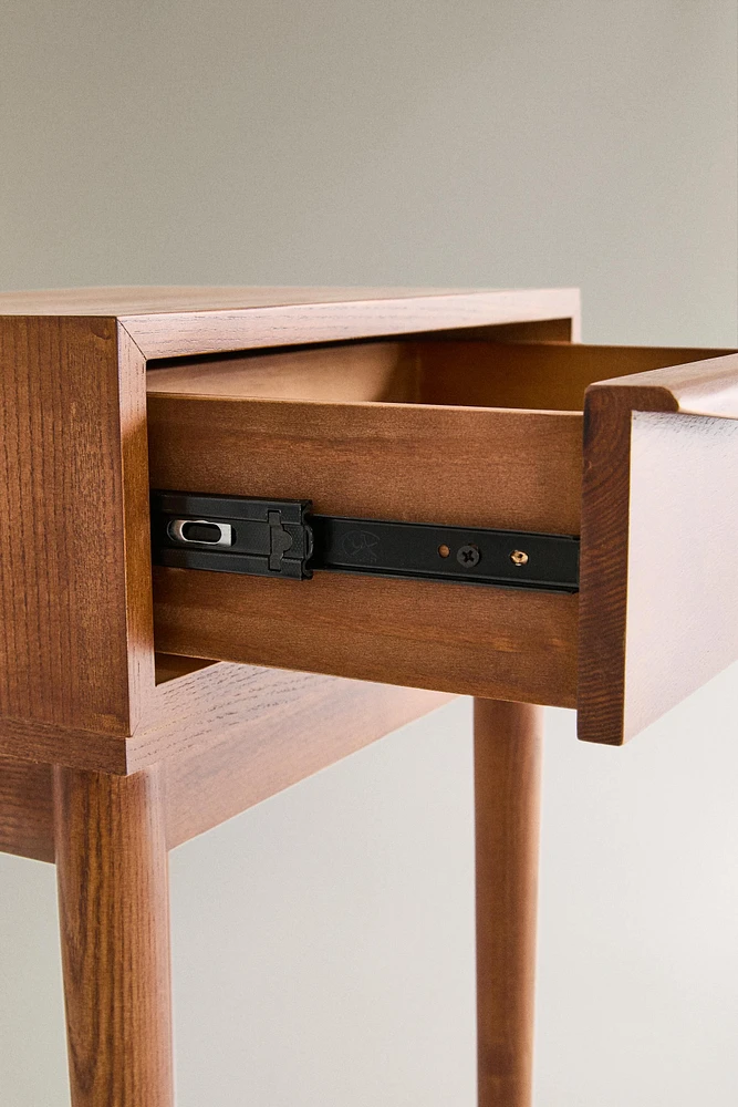 ASH WOOD NIGHTSTAND WITH DRAWER