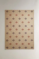 DIAMOND DESIGN COTTON WOOL AREA RUG