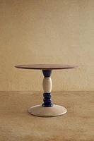 ROUND METAL WOODEN DINING TABLE