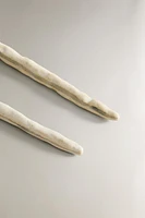 CERAMIC SALAD SERVERS SET WITH POLKA DOT LINES (SET OF 2)