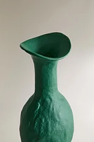 IRREGULAR NARROW METAL VASE