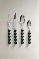 CUTLERY SET WITH CERAMIC HANDLE (SET OF 4)