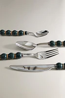 CUTLERY SET WITH CERAMIC HANDLE (SET OF 4)