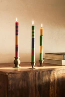 PACK OF DECORATIVE STRIPED CANDLES (PACK OF 3)