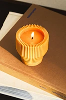 DECORATIVE STRIPED CYLINDRICAL CANDLE