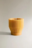 DECORATIVE STRIPED CYLINDRICAL CANDLE