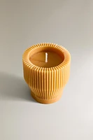 DECORATIVE STRIPED CYLINDRICAL CANDLE