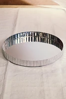 ROUND METAL TRAY WITH SCALLOPED EDGES