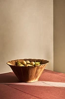 ACACIA WOOD BOWL WITH SCALLOPED EDGE