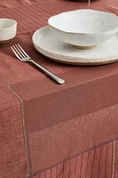 COTTON AND LINEN PATCHWORK TABLECLOTH